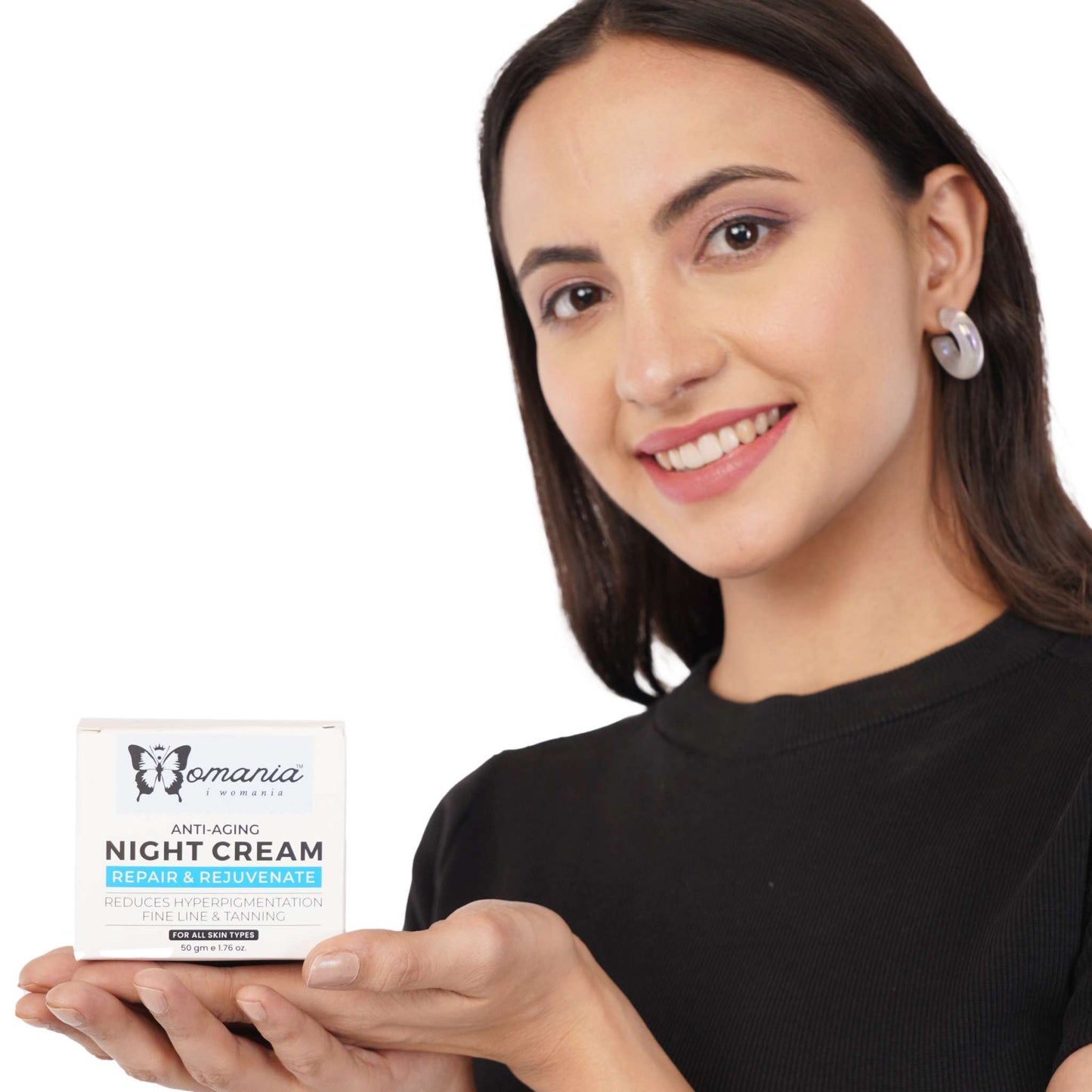 Anti-wrinkle night cream with retinol and aloe, 50 gm, for youthful skin.
