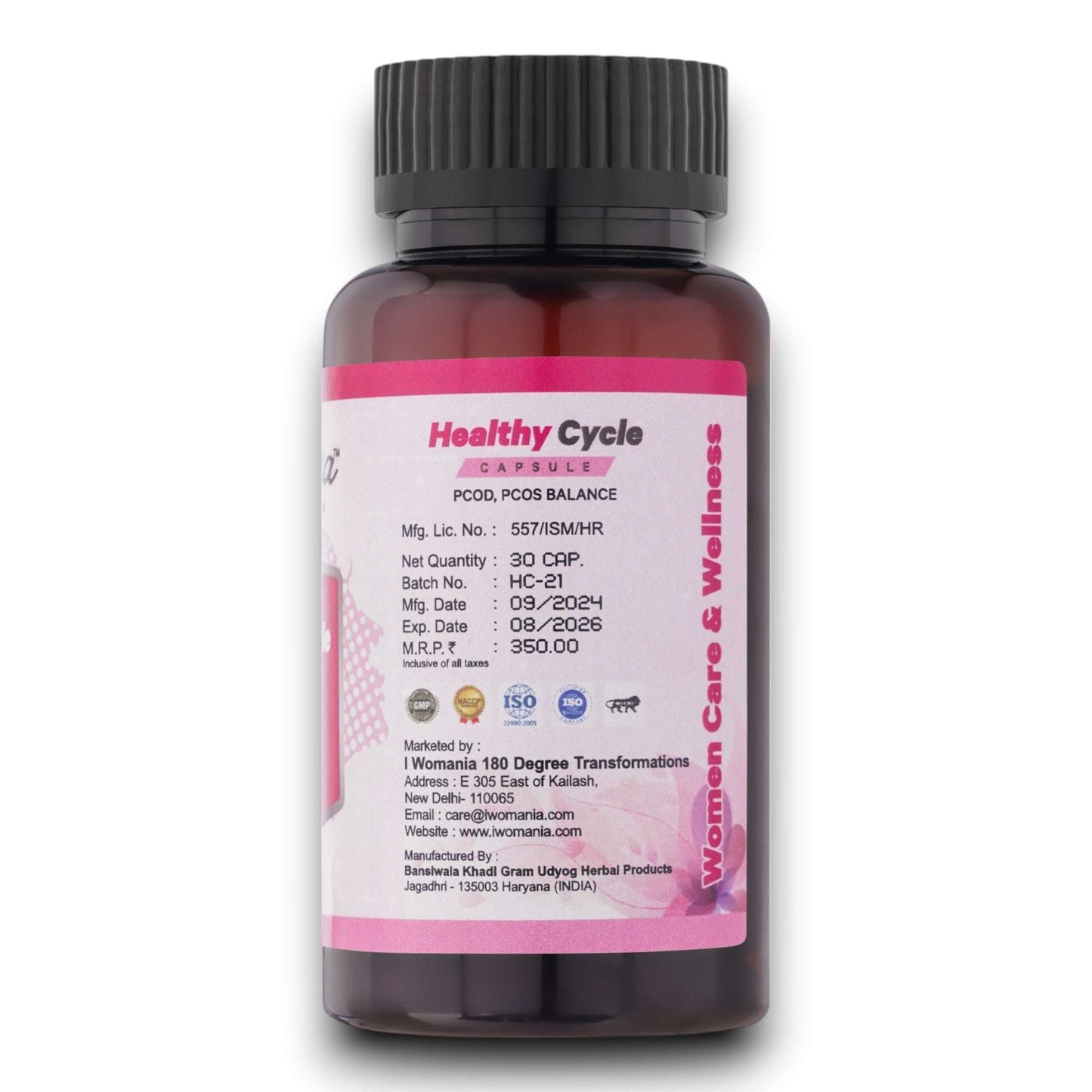 Healthy Cycle Capsules for hormonal support, addressing PCOD and PCOS.