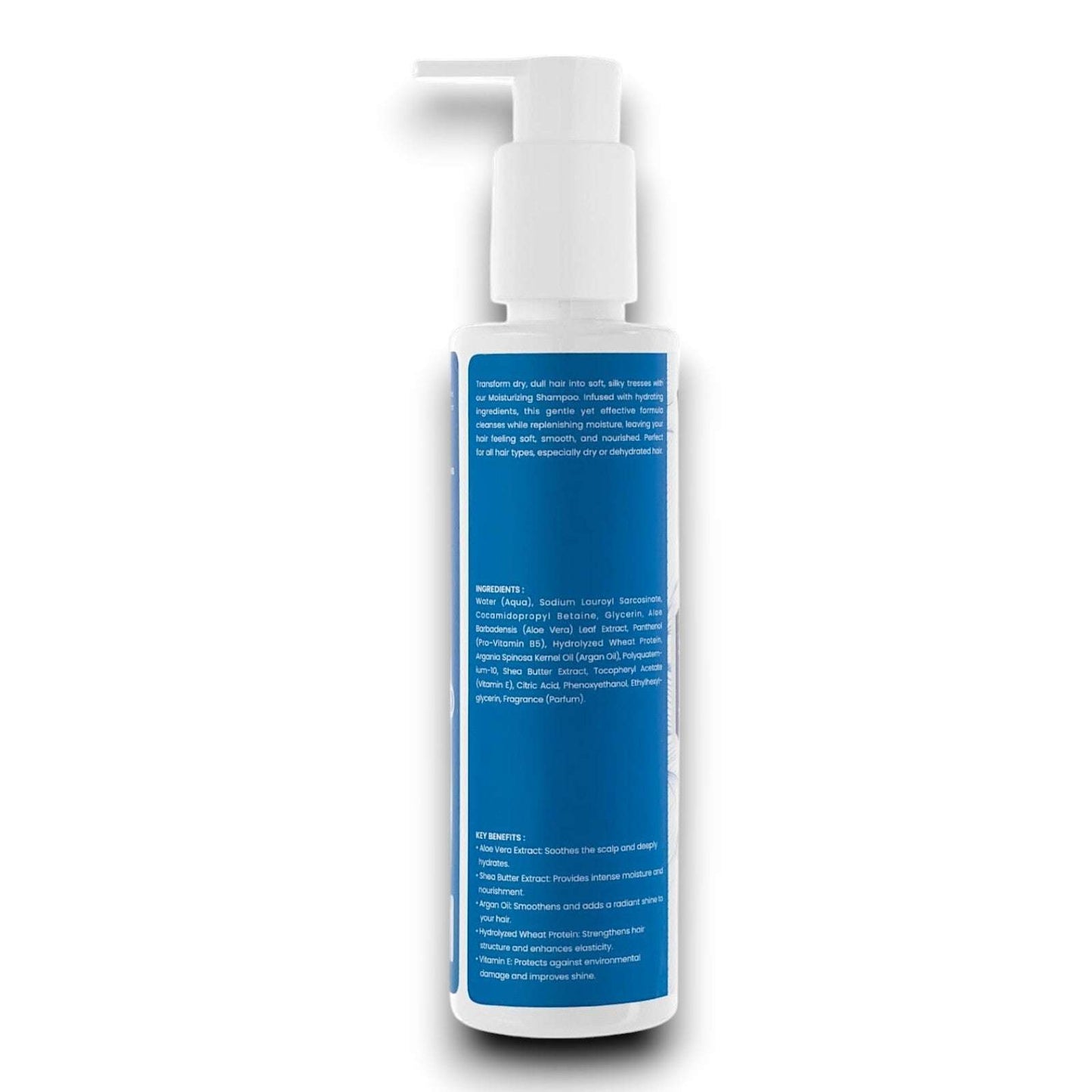 Hair Moisturizing Shampoo 200 ml bottle with argan oil and shea butter.