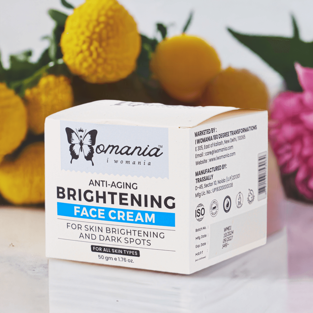 Skin Brightening Cream for Anti-Aging in a 50 gm package, enhancing radiance and targeting dark spots.