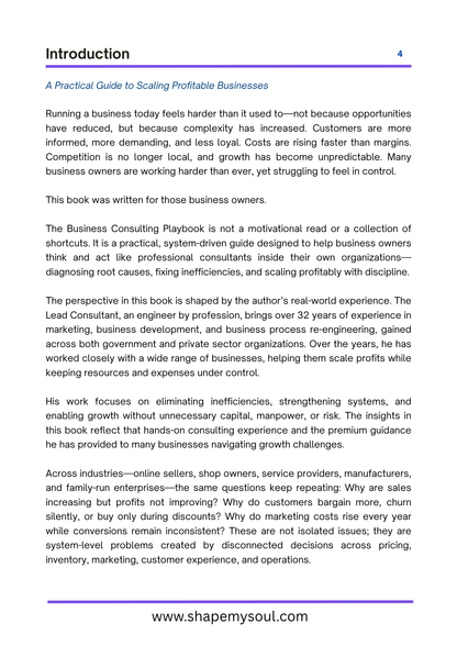 Introduction page of the Business Growth & Profit Scaling Playbook, a comprehensive business growth and profit scaling guide.