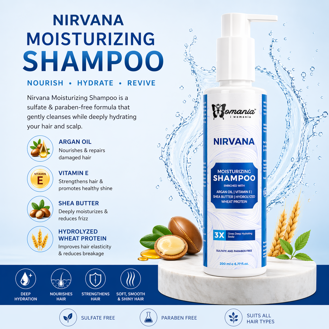 Hair Moisturizing Shampoo✦200 ml