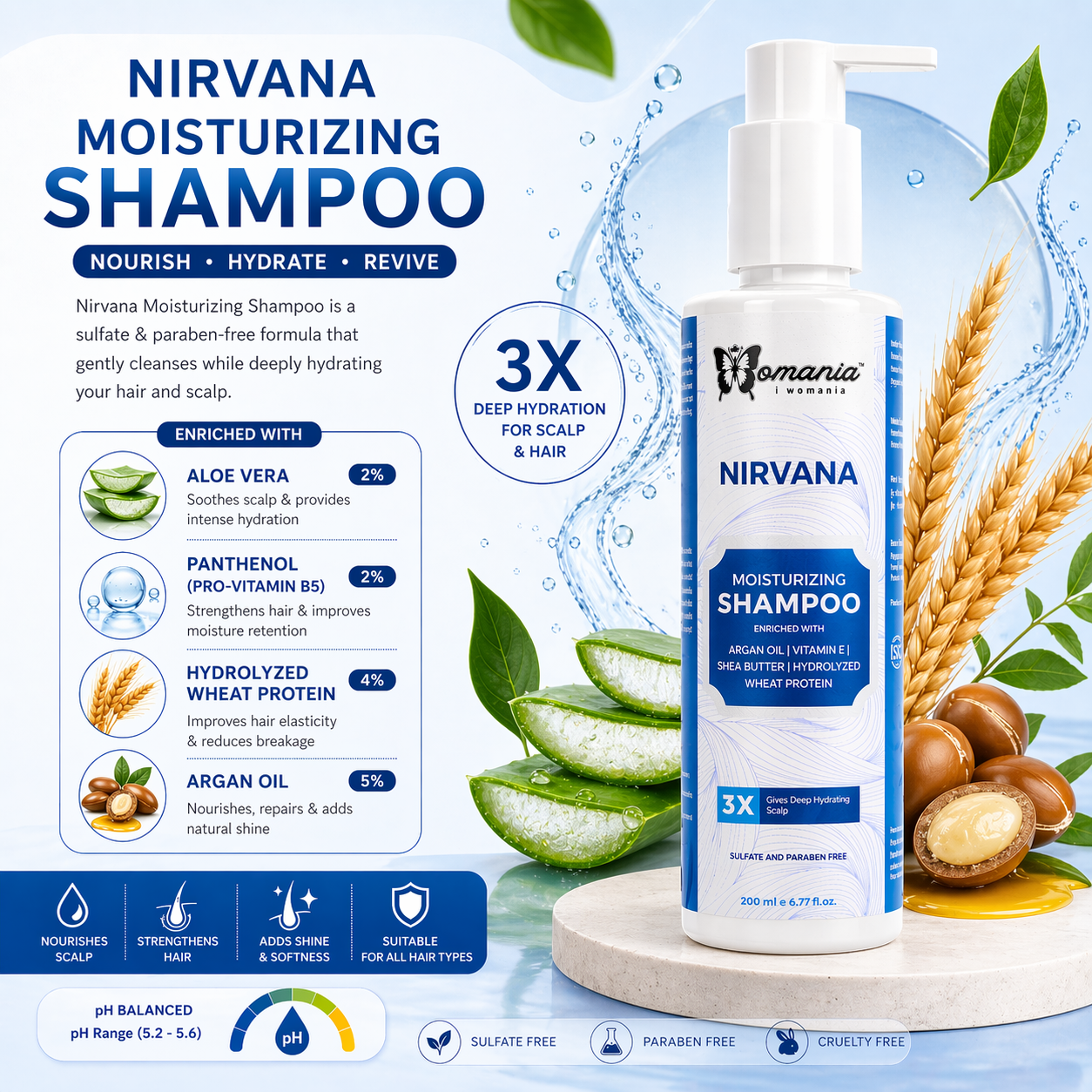 Hair Moisturizing Shampoo✦200 ml