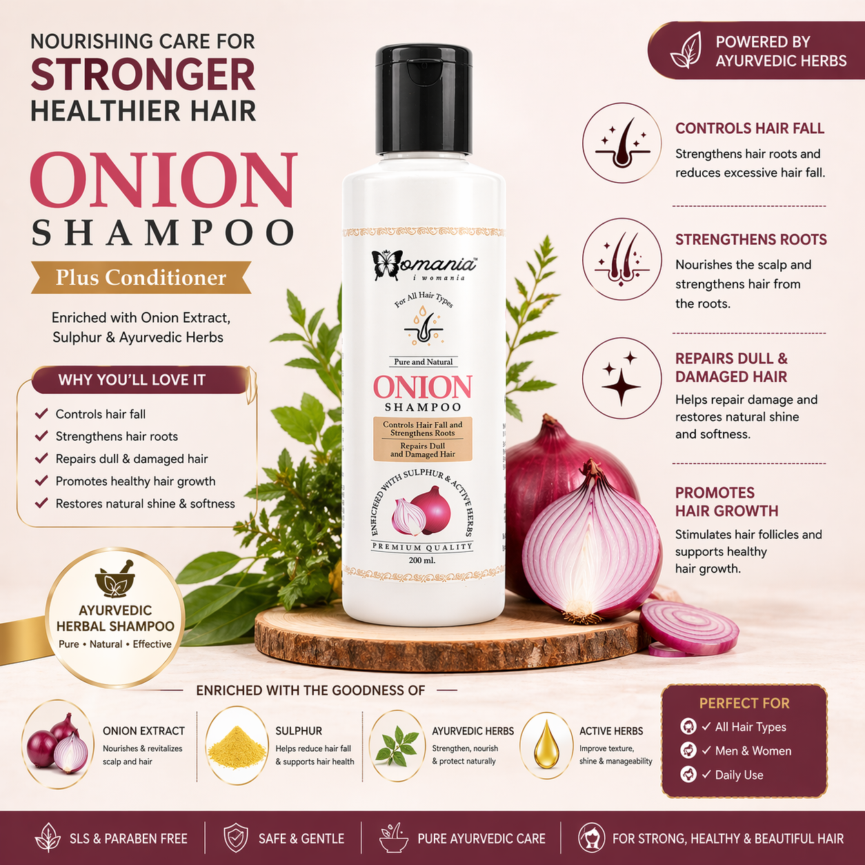 Onion Shampoo plus Conditioner✦200 ml