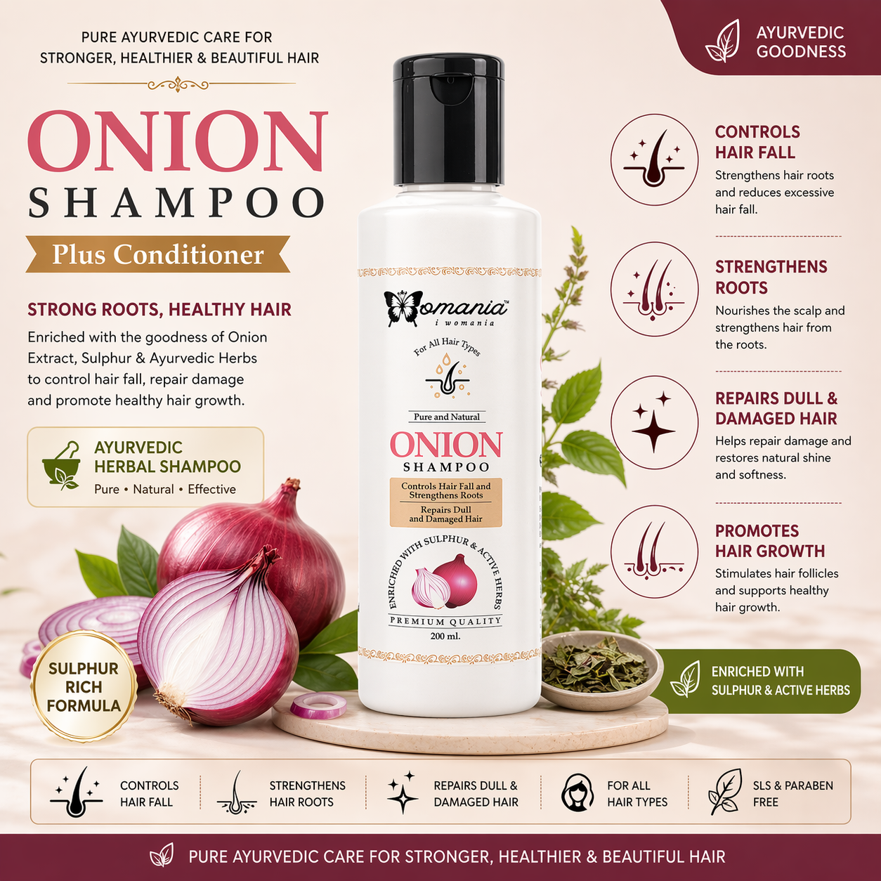 Onion Shampoo plus Conditioner✦200 ml