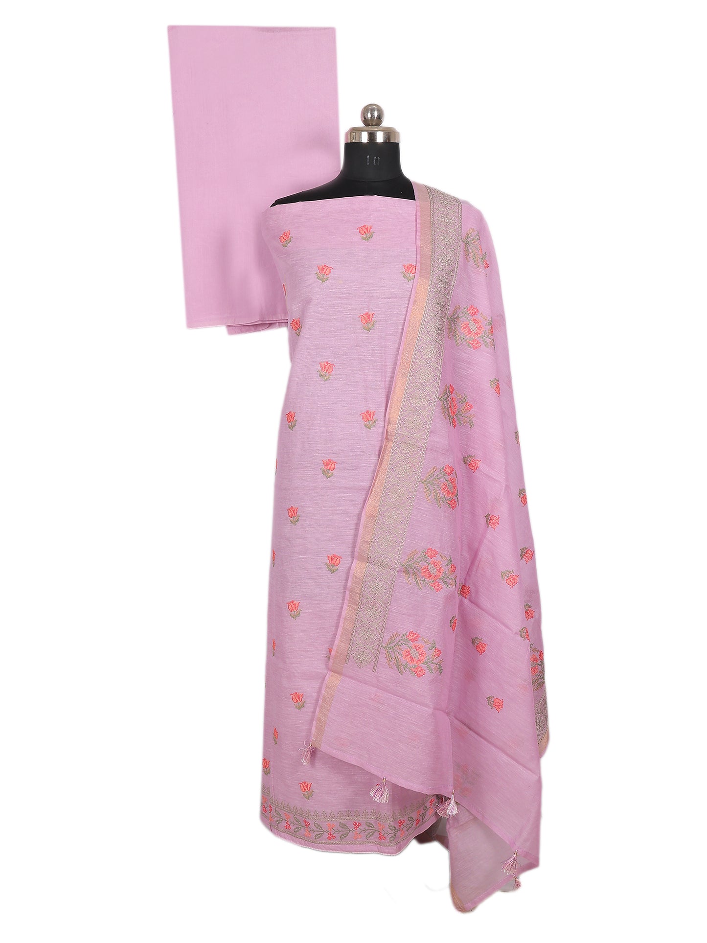 Mauve Premium Soft Chanderi Cotton 3 Piece Suit with Chanderi Dupatta | Elegant Ethnic wear for Women
