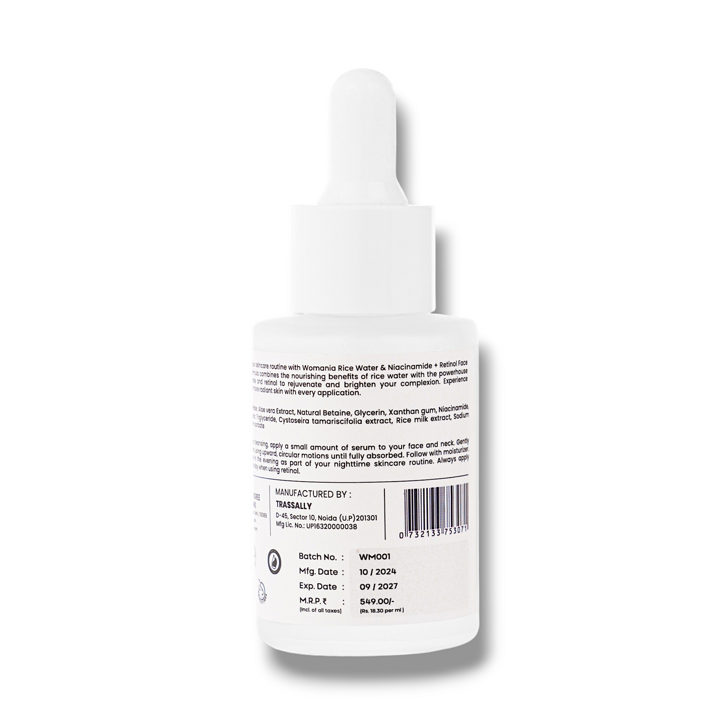 Face Serum - Rice Water (Niacinamide & Retinol )