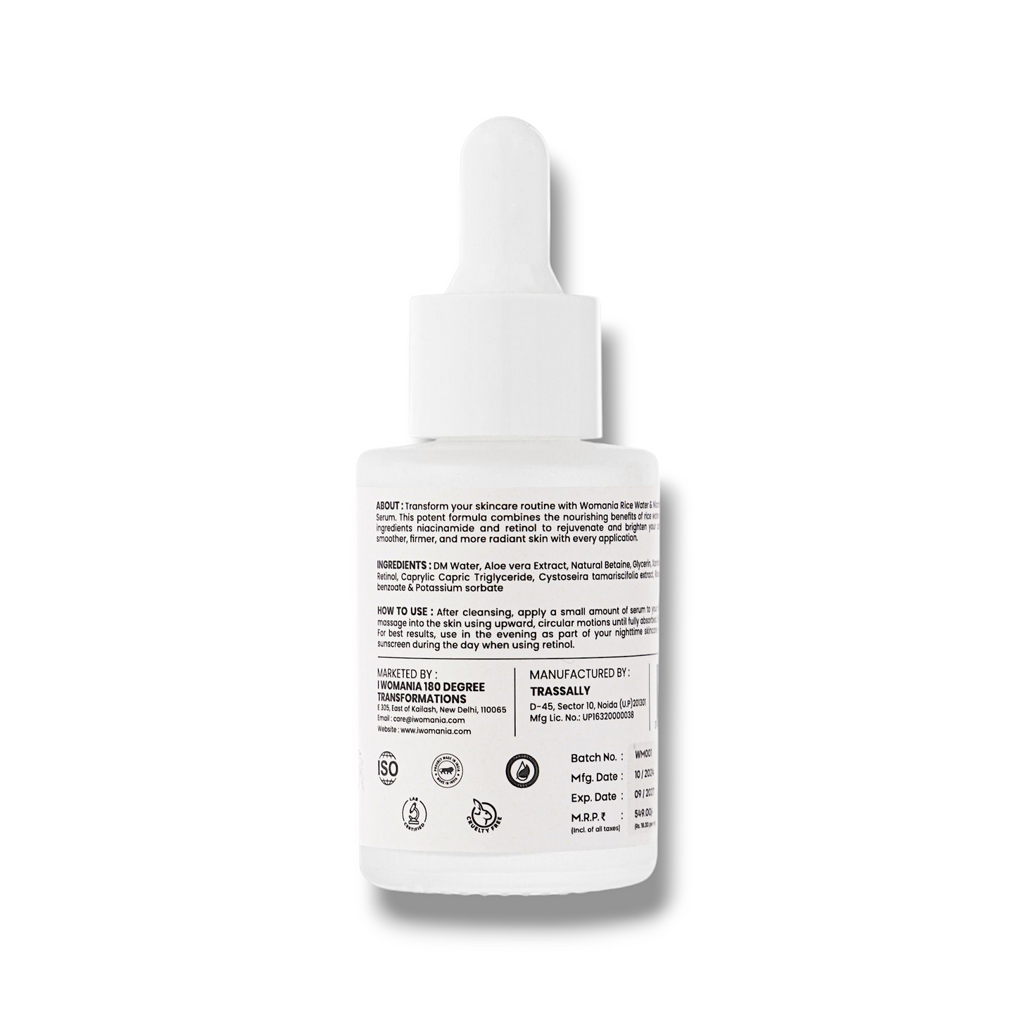 Face Serum - Rice Water (Niacinamide & Retinol )